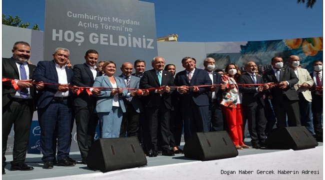CHP Genel Başkanı Kılıçdaroğlu, Çeşme'de Cumhuriyet Meydanı Açılış Törenine Katıldı