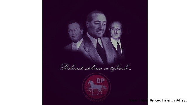 Demokrat Parti Konak İlçe Adnan Menderes ve Bakanlarımız Fatin Rüştü Zorlu ile Hasan Polatkan Anısına Lokma Döktürecek